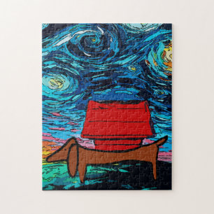 Puzzle Noche estrellada de Dachshund