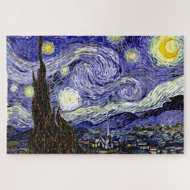 Puzzle Noche estrellada de Van Gogh, 1889 (Horizontal)