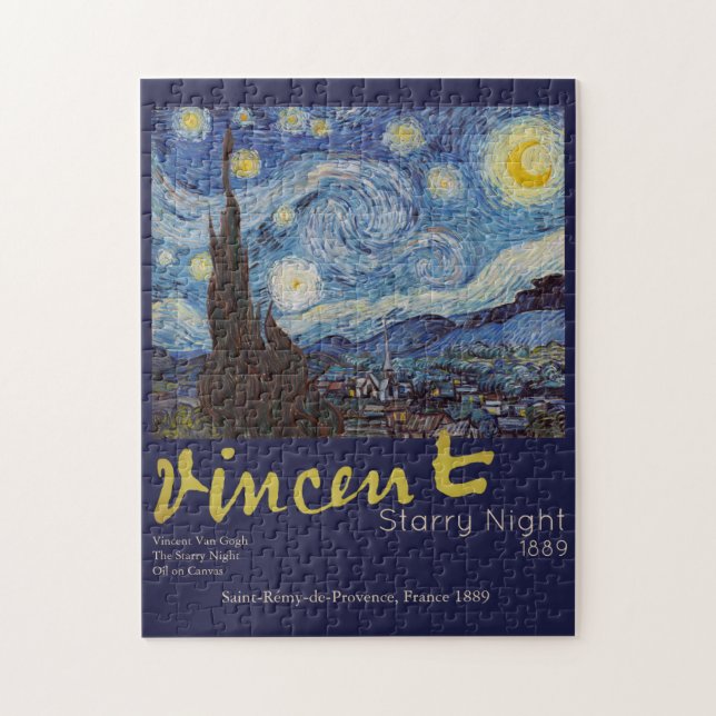 Puzzle Noche estrellada de Van Gogh Clásico Azul Obra Mae (Vertical)
