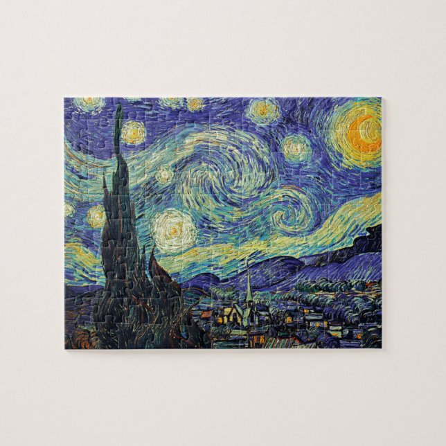 Puzzle Noche estrellada de Van Gogh Pintura de Arte Moder (Horizontal)