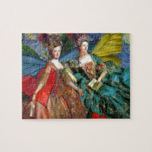 Puzzle Noche estrellada Doncella Rococó Alas de Mariposa 