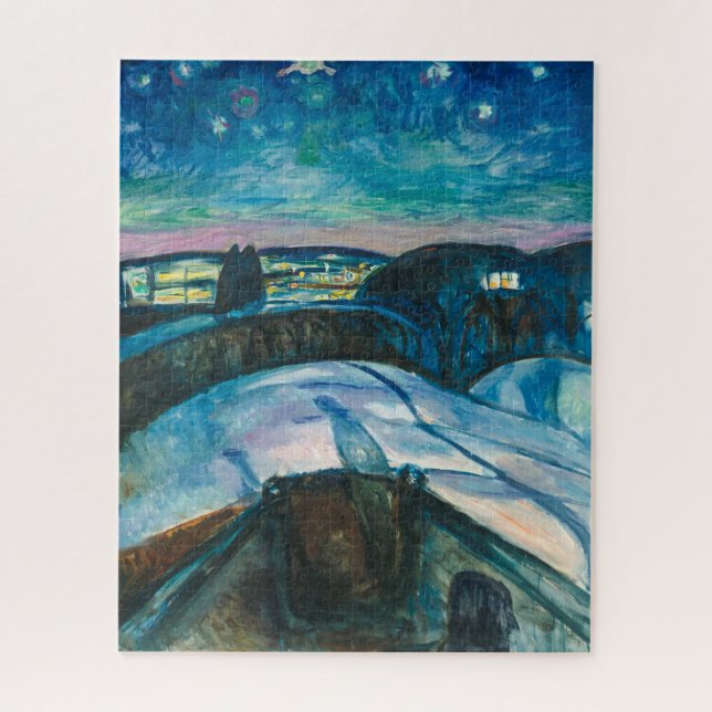 Puzzle Noche estrellada | Edvard Munch | Foto Impresión (Vertical)