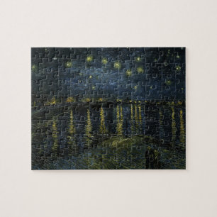 Puzzle Noche estrellada en el Ródano por Van Gogh