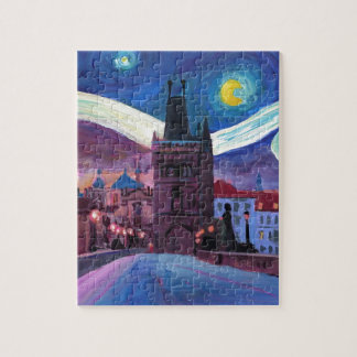 Puzzle Noche estrellada en Praga con Carlsbridge