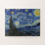 Puzzle "Noche estrellada" por Van Gogh<br><div class="desc">Este diseño presenta una reproducción sin alteraciones ni ediciones muy alta de la famosa pintura "Starry Night" de Van Gogh.</div>