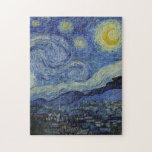 Puzzle Noche estrellada por Vincent Van Gogh / arte famos<br><div class="desc">Jigsaw Puzzle: El famoso arte holandés "The Starry Night" y Vincent van Gogh es un aceite sobre lienzo pintado en junio de 1889, describe la vista desde la ventana de orientación este de su habitación de asilo en Saint-Rémy-de-Provence, justo antes del amanecer. Van Gogh es un pintor post-impresionista y la...</div>