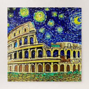 Puzzle Noche estrellada Roma Italia