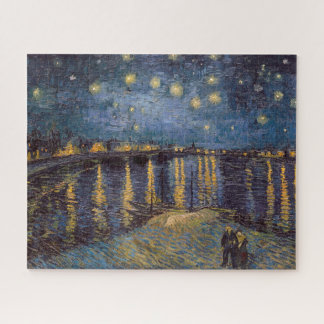Puzzle Noche estrellada sobre el río Ródano de Vincent Va