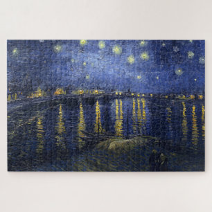 Puzzle Noche estrellada sobre el Ródano