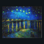Puzzle Noche estrellada sobre el Ródano por Vincent Van G<br><div class="desc">Noche estrellada sobre el Ródano por Vincent Van Gogh. Esta es una antigua obra maestra del pintor holandés Vincent Van Gogh. Este bonito cuadro tiene un color bonito, vibrante y saturado. Vincent Van Gogh fue un pintor impresionista de post holandés. Este cuadro fue pintado en las orillas de Ródano en...</div>