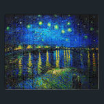 Puzzle Noche estrellada sobre el Ródano por Vincent Van G<br><div class="desc">Noche estrellada sobre el Ródano por Vincent Van Gogh. Esta es una antigua obra maestra del pintor holandés Vincent Van Gogh. Este bonito cuadro tiene un color bonito, vibrante y saturado. Vincent Van Gogh fue un pintor impresionista de post holandés. Este cuadro fue pintado en las orillas de Ródano en...</div>