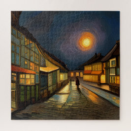 Puzzle Noche estrellada sobre mi aldea