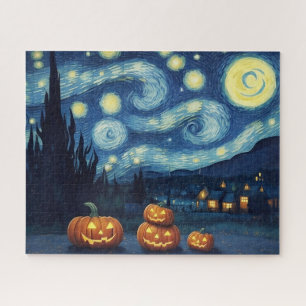 Puzzle Noche estrellada Van Gogh Halloween