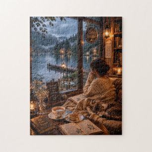 Puzzle Noche Lluviosa en Café Etoile – Acogedor Café junt