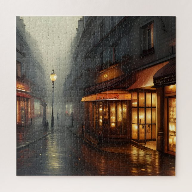 Puzzle Noche nublada en la tienda del vendedor de libros (Vertical)