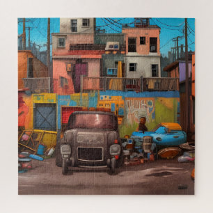 Puzzle Noche nublada en la tienda del vendedor de libros