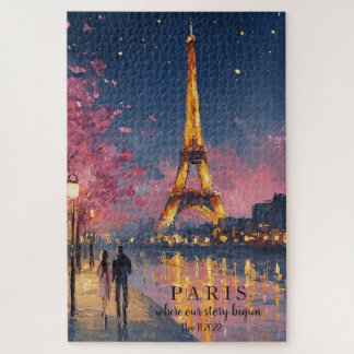 Puzzle Noche Personalizada de París | Cota Personalizada