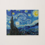 Puzzle Noche Van Gogh Starry. Arte vintage impresionista<br><div class="desc">El rompecabezas de Van Gogh "La Noche estrellada".</div>