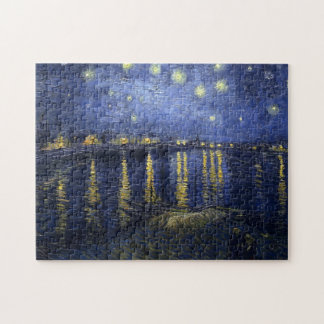 Puzzle Noche Van Gogh Starry Sobre El Ródano