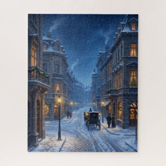Puzzle Nochebuena vienesa victoriana calle nevada