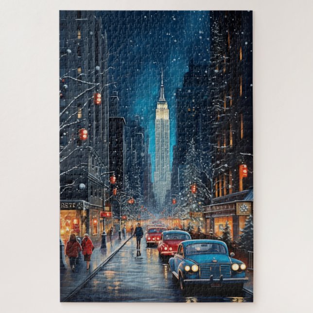Puzzle Nochebuena vintage - Tu ciudad (Vertical)
