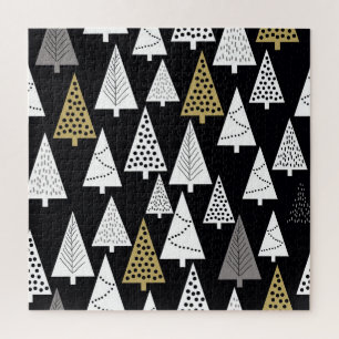 Puzzle Noches De Invierno: Árboles Gold-Silver.