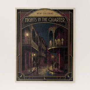 Puzzle Noches de Nueva Orleans en el Barrio Art Deco Dise