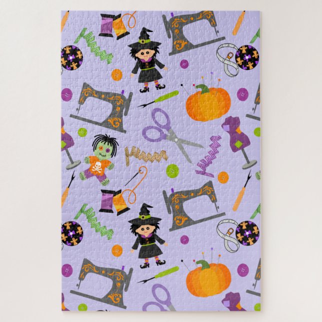 Puzzle Nociones de costura de Halloween Seamstress (Vertical)