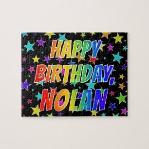 Puzzle "NOLAN" Nombre, Diversión "FELIZ CUMPLEAÑOS"