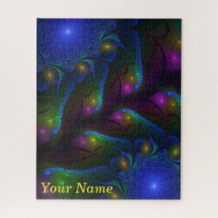 Puzzle Nombre de arte fractal moderno abstracto luminoso
