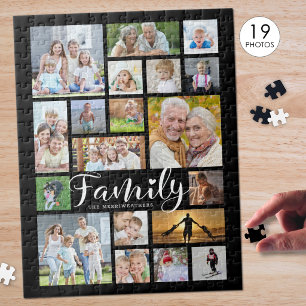 Puzzle Nombre de Collage de fotos moderno de cifrado de F