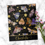 Puzzle Nombre de estrella del Purpurina de mariposas de l<br><div class="desc">Diseño de patrones singulares y mágicos y sin fisuras de polillas y estrellas nocturnas,  creado con una combinación de diferentes técnicas artísticas y falsos acentos purpurinas de oro sobre fondo negro de moda.</div>