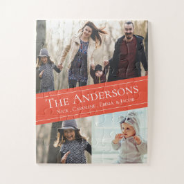 Puzzle Nombre de familia de varios Collages de fotos de N