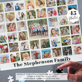 Puzzle Nombre de familia personalizado 45 Collage de foto