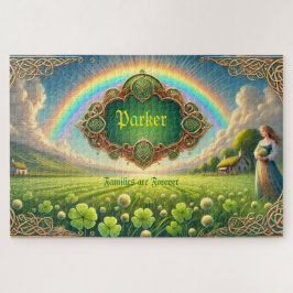 Puzzle Nombre de Familia Personalizado, Campo de Trébol I