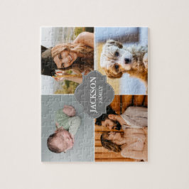 Puzzle Nombre de familia Personalizado de varias fotos