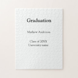 Puzzle nombre de graduación clase de 20XX nombre de unive