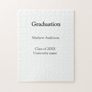 Puzzle nombre de graduación clase de 20XX nombre de unive