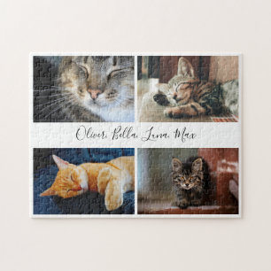 Puzzle Nombre de guión moderno de Personalizado de Collag