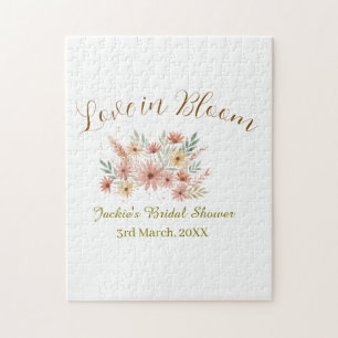 Puzzle Nombre de la ducha nupcial boho naranja amor en fl