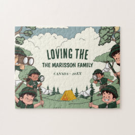 Puzzle Nombre de la familia Camping