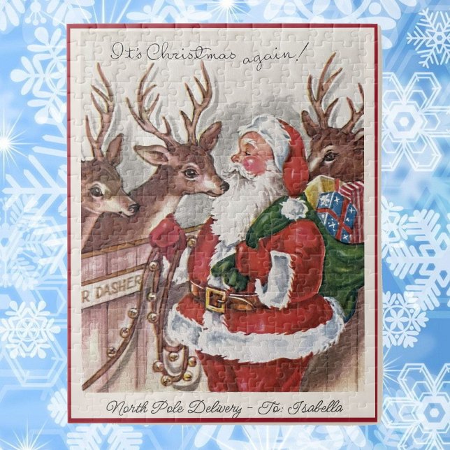 Puzzle Nombre de la tarjeta de Navidades de los años 40 (Subido por el creador)