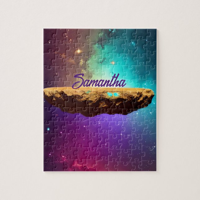 Puzzle Nombre del asteroide flotante del universo cósmico (Vertical)