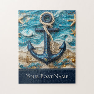 Puzzle Nombre del barco personalizado Anclaje náutico