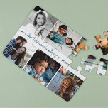 Puzzle Nombre manuscrito del collage de fotos de la famil<br><div class="desc">¡Cuente la historia de su familia en seis imágenes personalizados y marque su aniversario con un hermoso rompecabezas de fotos de keepsake o simplemente resuelva junto a sus hijos en distanciamiento social y quédese en casa!            Fácil de personalizar con tus fotos y tu texto!</div>
