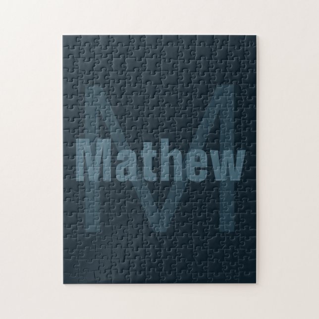 Puzzle Nombre moderno editable (Vertical)