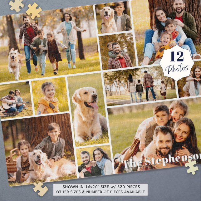 Puzzle Nombre o texto único de 12 Collages de fotos (Subido por el creador)