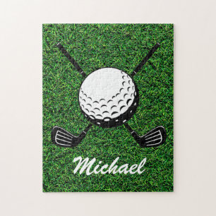 Puzzle Nombre personalizado Balón de palo de golf Golfer