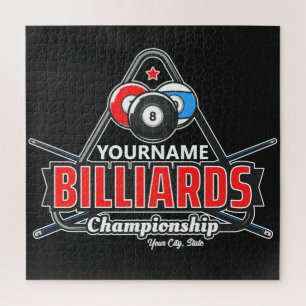 Puzzle NOMBRE Personalizado Billiards 8 Ball Pool Cue Rac