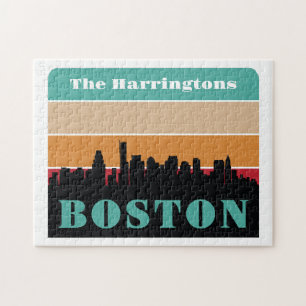 Puzzle Nombre personalizado Boston Massachusetts